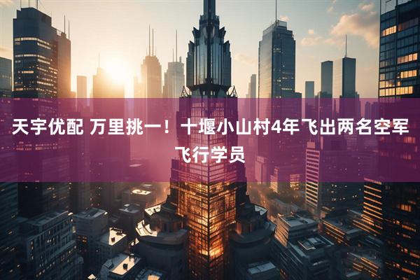 天宇优配 万里挑一！十堰小山村4年飞出两名空军飞行学员